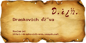 Draskovich Éva névjegykártya