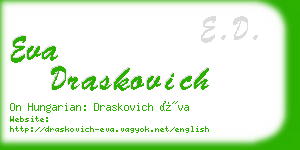 eva draskovich business card